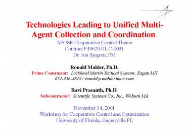 Technologies Leading to Unified Multi