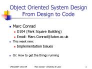 Object Oriented System Design From Design to Code