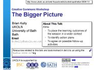 Creative Commons Workshop The Bigger Picture