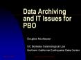 Data Archiving and IT Issues for PBO PowerPoint PPT Presentation