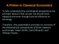A Primer in Classical Economics PowerPoint PPT Presentation