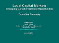 Local Capital Markets Emerging Market Investment Opportunities Executive Summary PowerPoint PPT Presentation