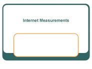 Internet Measurements