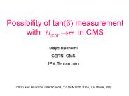 Possibility of tan(b) measurement   with         in CMS
