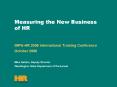 Measuring the New Business of HR PowerPoint PPT Presentation