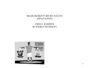 MEASUREMENT THEORY AND ITS