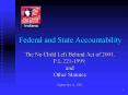 Federal and State Accountability PowerPoint PPT Presentation