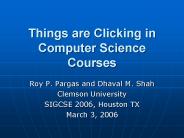 Things are Clicking in Computer Science Courses