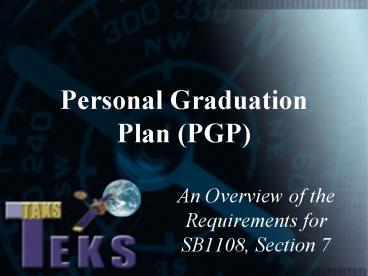 Personal Graduation Plan PGP