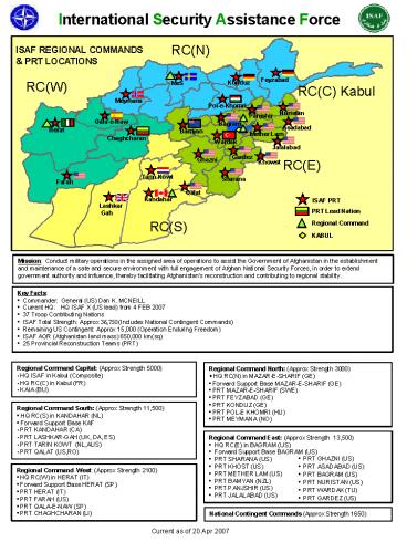 ISAF Key Fact and Figures Placemat