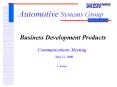 Automotive Systems Group PowerPoint PPT Presentation