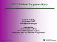 WSDOTUW Road Roughness Study PowerPoint PPT Presentation