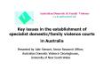 Key issues in the establishment of specialist domesticfamily violence courts in Australia PowerPoint PPT Presentation