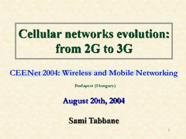UMTS : La Convergence des Rseaux Mobiles et dInternet