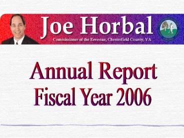 Commissioner of the Revenue Chesterfield County