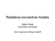 Radiativeconvective models