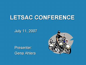 LETSAC CONFERENCE