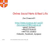 Online Social Nets