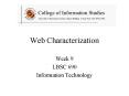 Web Characterization PowerPoint PPT Presentation