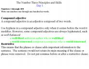 The Number Three Principles and Skills