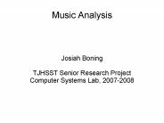 Music Analysis