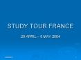 STUDY TOUR FRANCE