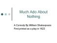 Much Ado About Nothing PowerPoint PPT Presentation