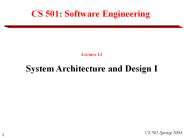CS 501: Software Engineering