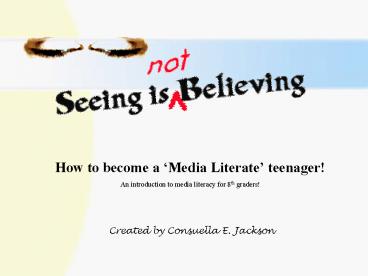 How to become a Media Literate teenager