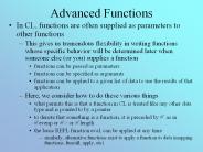 Advanced Functions