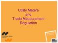 Utility Meters and Trade Measurement Regulation PowerPoint PPT Presentation