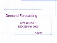 Demand Forecasting