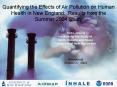 Quantifying the Effects of Air Pollution on Human Health in New England: Results from the Summer 200 PowerPoint PPT Presentation