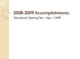 20082009 Accomplishments PowerPoint PPT Presentation
