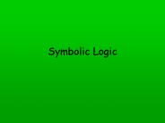 Symbolic Logic