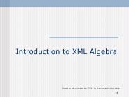 Introduction to XML Algebra