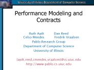Performance Modeling and Contracts