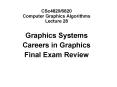 CSc48206820 Computer Graphics Algorithms Lecture 28 PowerPoint PPT Presentation