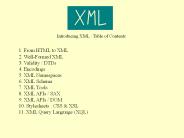 Introducing XML : Table of Contents