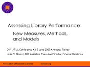 Assessing Library Performance: