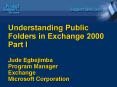 Understanding Public Folders in Exchange 2000 Part I Jude Egbejimba Program Manager Exchange Microso PowerPoint PPT Presentation