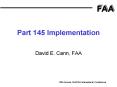 Part 145 Implementation PowerPoint PPT Presentation
