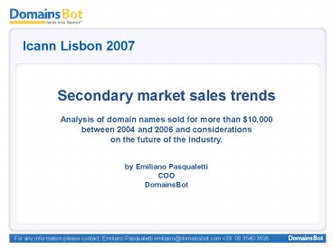 DomainsBot Name Suggestion