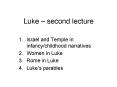 Luke second lecture PowerPoint PPT Presentation