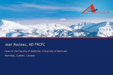 Jean Rouleau, MD FRCPC