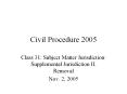 Civil Procedure 2005 PowerPoint PPT Presentation