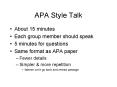 APA Style Talk PowerPoint PPT Presentation