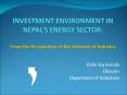 INVESTMENT%20ENVIRONMENT%20IN%20NEPAL PowerPoint PPT Presentation