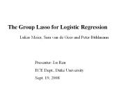 The Group Lasso for Logistic Regression