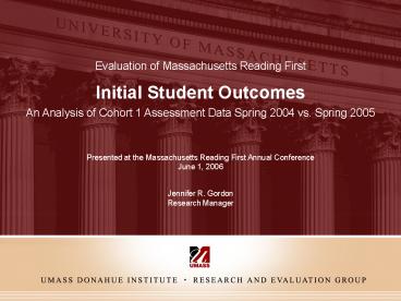 Initial Student Outcomes